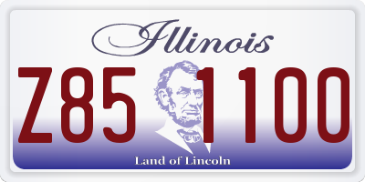 IL license plate Z851100