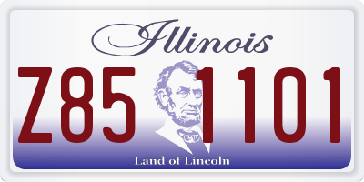 IL license plate Z851101