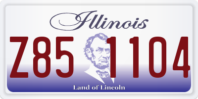 IL license plate Z851104