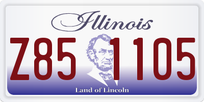 IL license plate Z851105