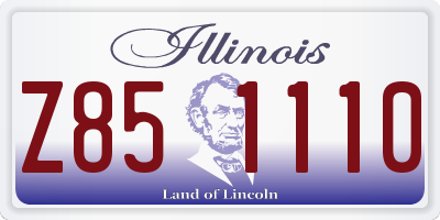 IL license plate Z851110