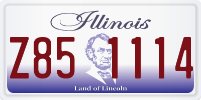 IL license plate Z851114