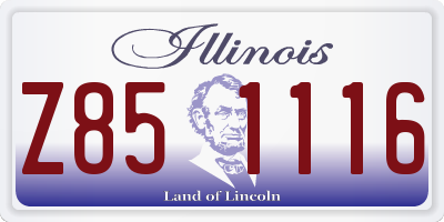 IL license plate Z851116