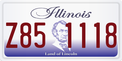 IL license plate Z851118