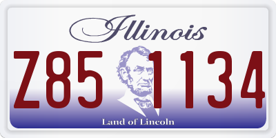 IL license plate Z851134