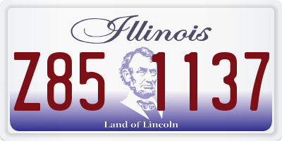 IL license plate Z851137