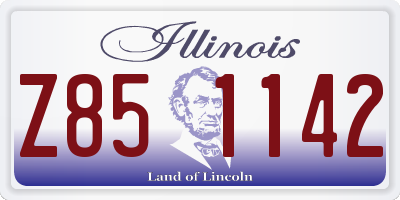 IL license plate Z851142