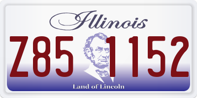 IL license plate Z851152