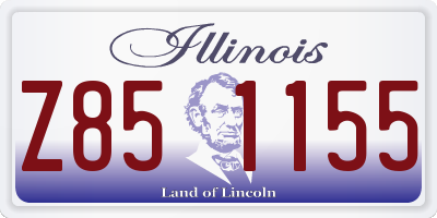 IL license plate Z851155
