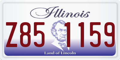 IL license plate Z851159