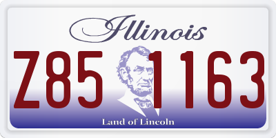 IL license plate Z851163