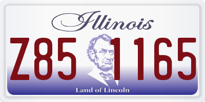 IL license plate Z851165