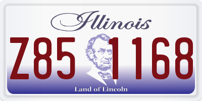 IL license plate Z851168