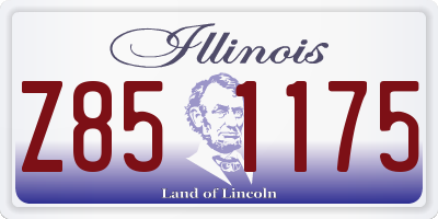 IL license plate Z851175
