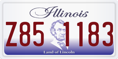 IL license plate Z851183