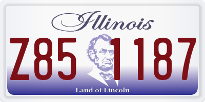 IL license plate Z851187