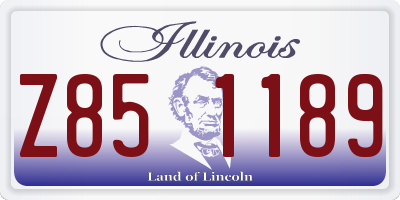 IL license plate Z851189