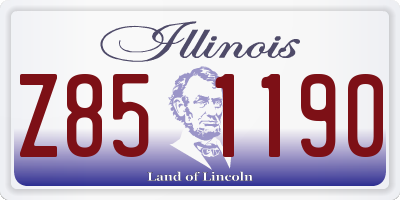 IL license plate Z851190