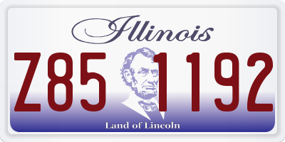 IL license plate Z851192