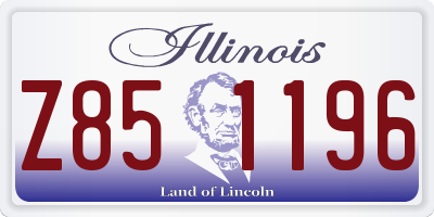 IL license plate Z851196