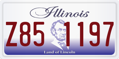 IL license plate Z851197