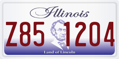 IL license plate Z851204