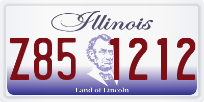 IL license plate Z851212