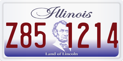 IL license plate Z851214
