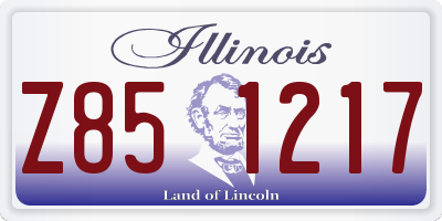 IL license plate Z851217