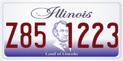 IL license plate Z851223