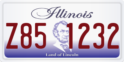 IL license plate Z851232