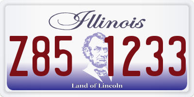 IL license plate Z851233