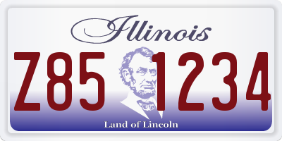IL license plate Z851234