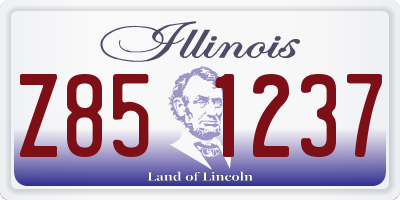 IL license plate Z851237