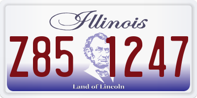 IL license plate Z851247