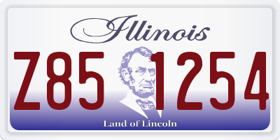 IL license plate Z851254