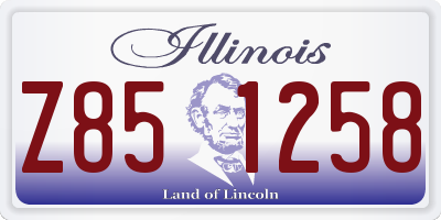 IL license plate Z851258