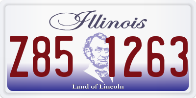 IL license plate Z851263