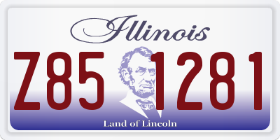 IL license plate Z851281