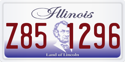 IL license plate Z851296