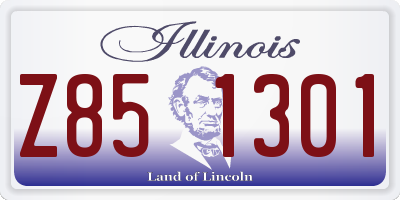 IL license plate Z851301