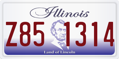IL license plate Z851314