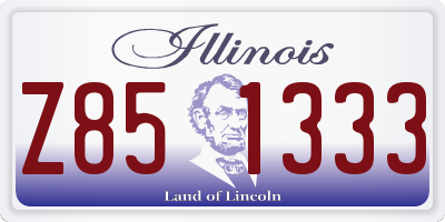IL license plate Z851333