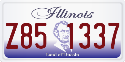 IL license plate Z851337