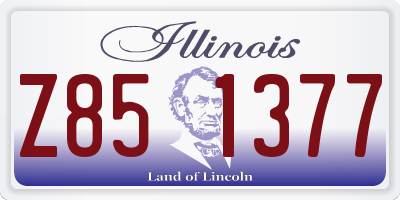 IL license plate Z851377