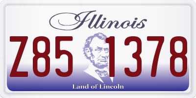 IL license plate Z851378