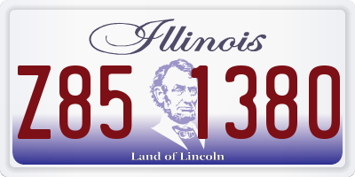 IL license plate Z851380