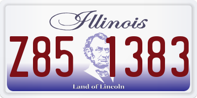 IL license plate Z851383