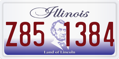 IL license plate Z851384