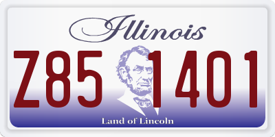 IL license plate Z851401